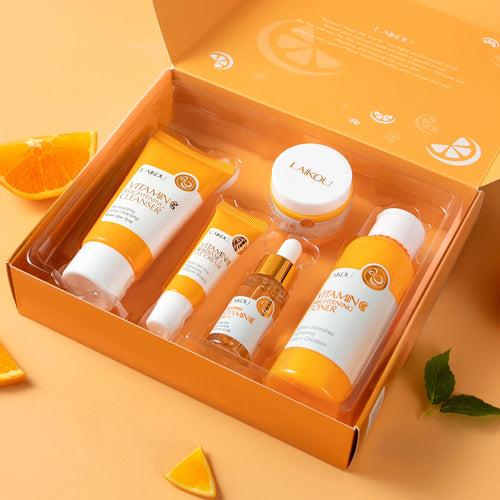 LAIKOU Coffret Soin du Visage Vitamine C Visage – Routine Complète Éclat & Hydratation (5 Pièces)
