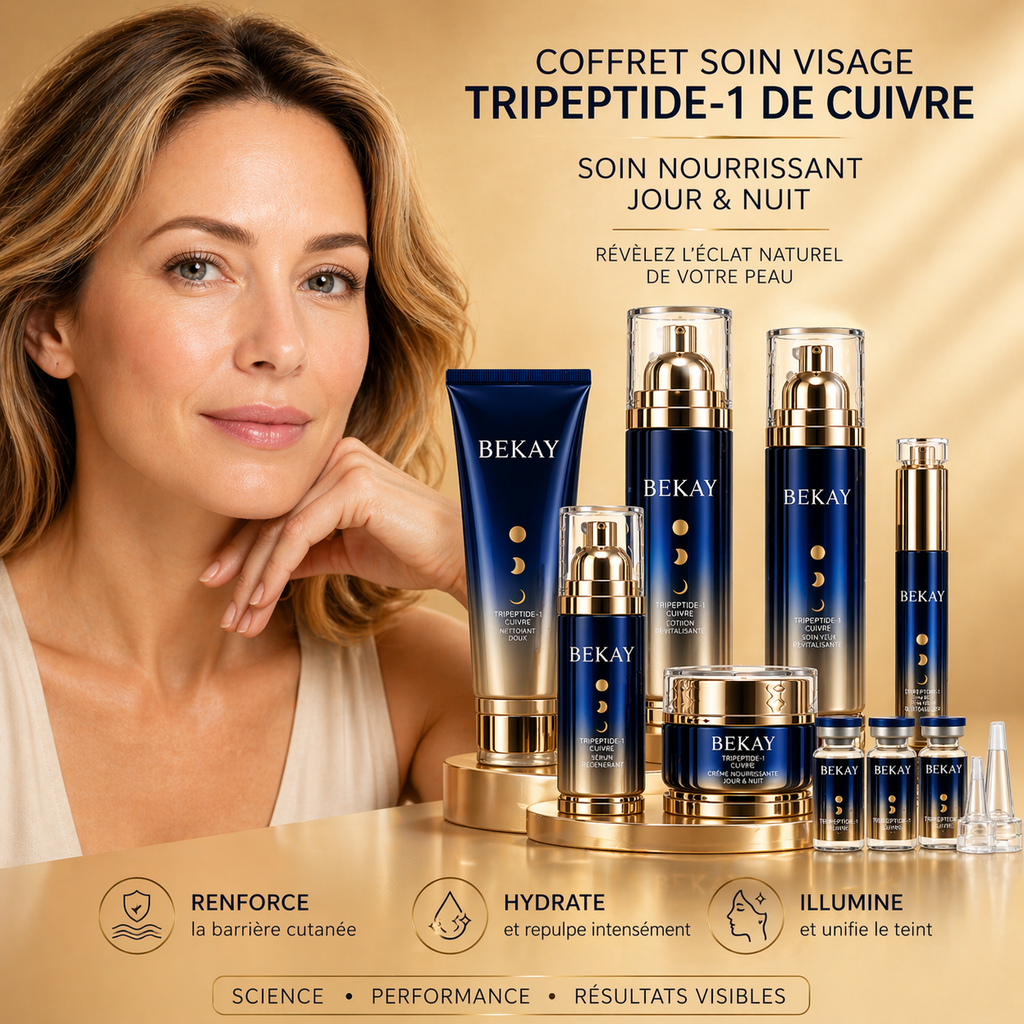 Coffret Anti-Âge Luxe — Tripeptide-1 de Cuivre, Routine Complète Jour & Nuit