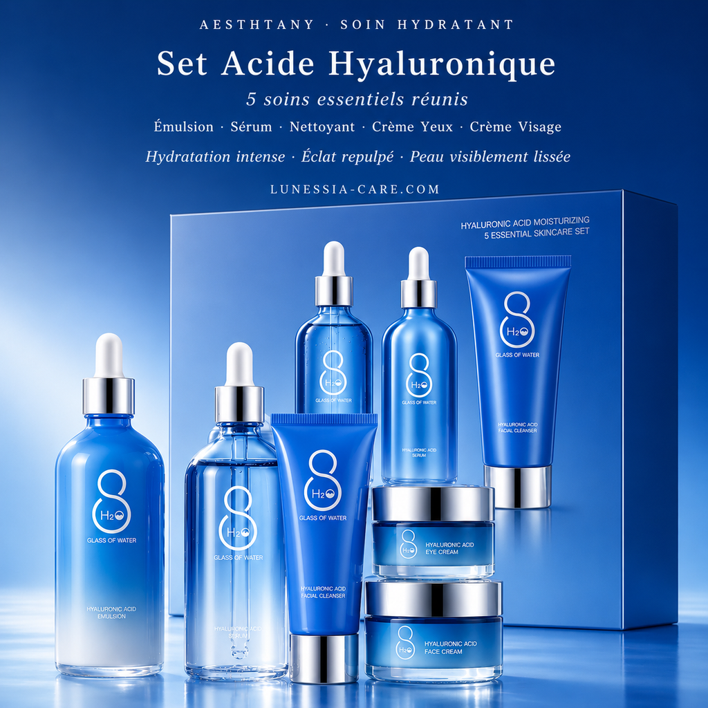 Coffret Hydratation Intense — Routine Anti-Âge à l'Acide Hyaluronique 5 Soins
