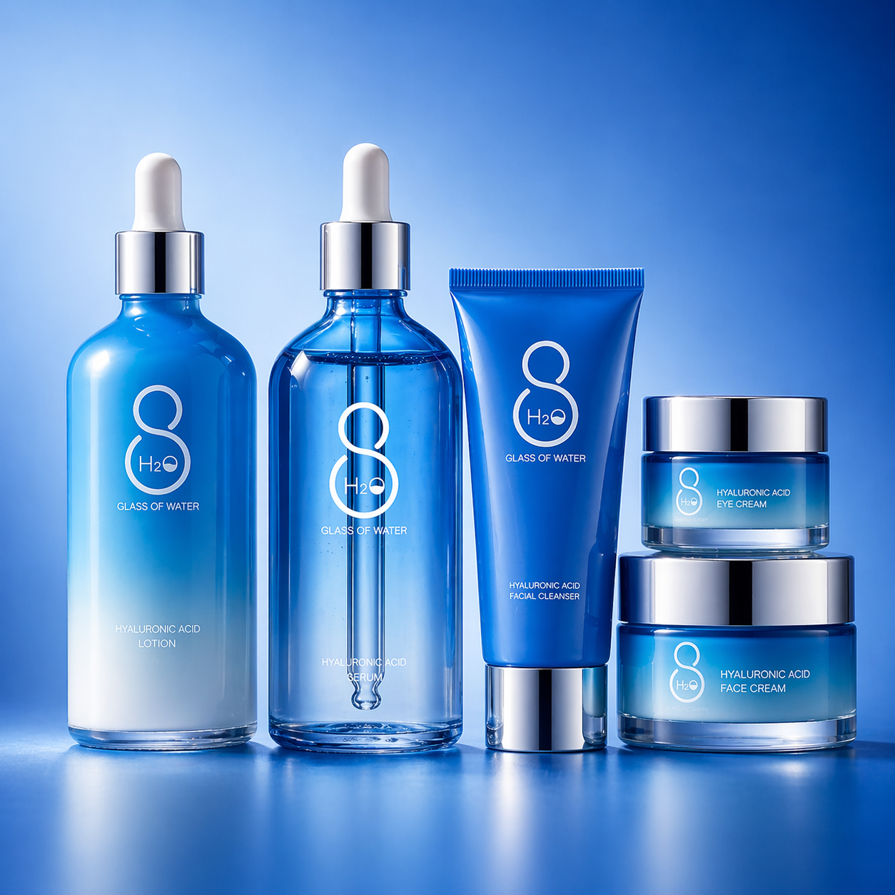 Coffret Hydratation Intense — Routine Anti-Âge à l'Acide Hyaluronique 5 Soins